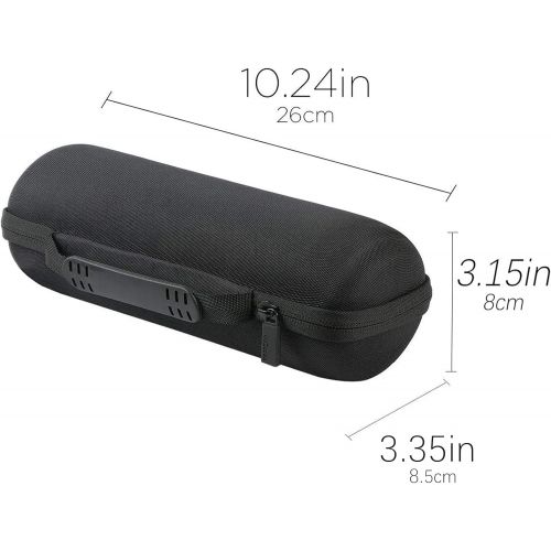  co2CREA Hard Travel Case Replacement for JBL Flip 6 FLIP 5 Waterproof Portable Bluetooth Speaker (Black Case + Inside Black)