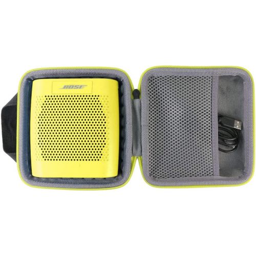  co2crea Hard Travel Case Replacement for Bose SoundLink Color 2 Bluetooth Speaker II (Black Case + Yellow Citrus Zipper)