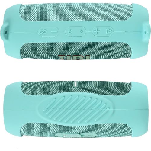  co2CREA Silicone Travel Case Replacement for JBL Charge 5 Waterproof Bluetooth Speaker (Teal Case)