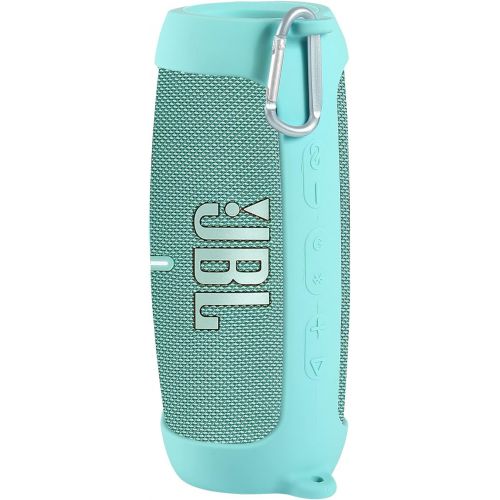  co2CREA Silicone Travel Case Replacement for JBL Charge 5 Waterproof Bluetooth Speaker (Teal Case)