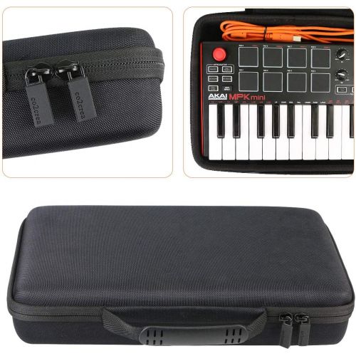  [아마존베스트]co2crea Hard Carrying Case for AKAI Professional MPK Mini MK3 | 25 Key USB MIDI Keyboard Controller (Black Case)