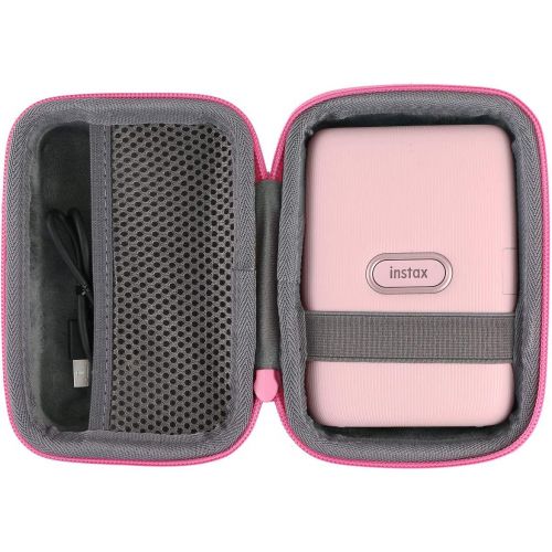  co2CREA Hard Travel Case Replacement for Fujifilm Instax Mini Link Smartphone Printer (Pink Case)