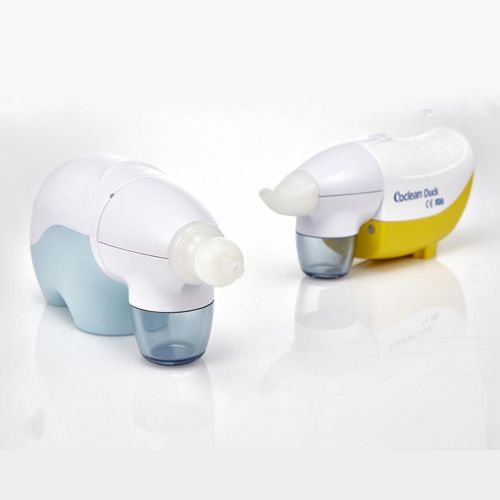  CoClean-Bear Electronic Vacuum Suction Nasal Aspirator - Safe, Fast, Hygienic Baby Snot Sucker - Simple and Easy to use Battery Operated Nose Cleaner