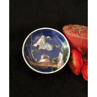 /CoCoBlueTreasures Oriental asian Chinese bowl plate 中古董瓷手起重机 porcelain bowl decorated in macau hand painted 3 cranes