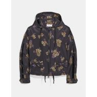 Coach forest floral print zip hoodie