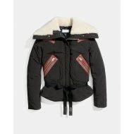 Coach puffer jacket with shearling