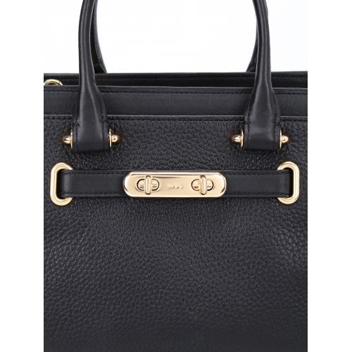  Coach Swagger 21 black leather bag