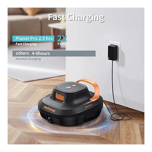  Cordless Robotic Pool Cleaner, Pool Vacuum for Above Ground Pools with 120 Mins Runtime, Dual Brushless Motors, Powerful Suction, Ideal for Swimming Pools up to 1292 Sq.Ft