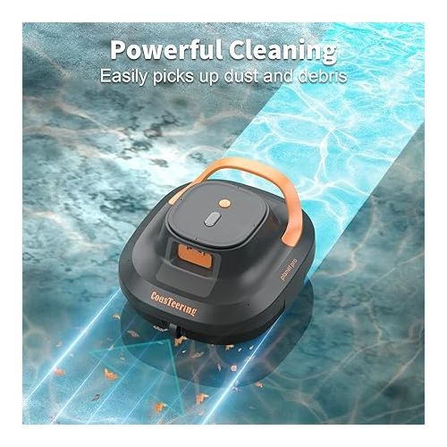  Cordless Robotic Pool Cleaner, Pool Vacuum for Above Ground Pools with 120 Mins Runtime, Dual Brushless Motors, Powerful Suction, Ideal for Swimming Pools up to 1292 Sq.Ft