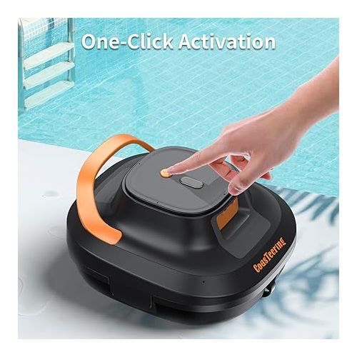  Cordless Robotic Pool Cleaner, Pool Vacuum for Above Ground Pools with 120 Mins Runtime, Dual Brushless Motors, Powerful Suction, Ideal for Swimming Pools up to 1292 Sq.Ft