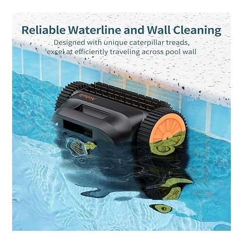  Cordless Pool Vacuum for Inground Pools with 150 Mins Runtime, Robotic Pool Cleaner for Wall and Waterline Cleaning, with Brushless Motors, Smart Navigation, Ideal for Swimming Pools Cleaning