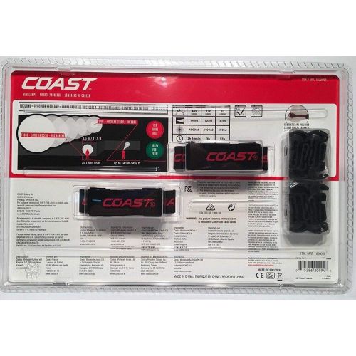  [아마존베스트]Coast Focusing Headlamps 405 Lumen LED 2 Pack