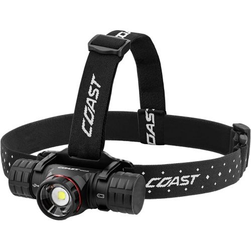  COAST XPH34R 2075 Lumen USB-C Rechargeable-Dual Power LED Headlamp withPURE Beam Twist Focus and Magnetic Base