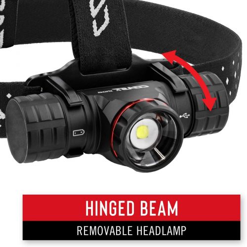  COAST XPH34R 2075 Lumen USB-C Rechargeable-Dual Power LED Headlamp withPURE Beam Twist Focus and Magnetic Base