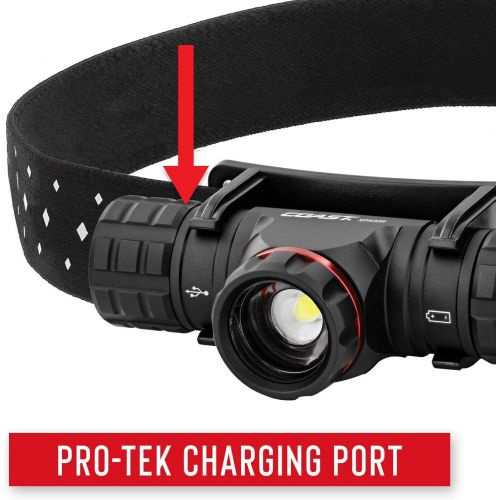  Coast XPH30R 1000 Lumen USB-C Rechargeable Dual Power Headlamp with Twist Focus Beam and Magnetic Base