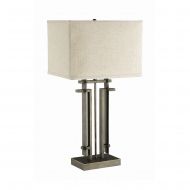 Coaster Company Transitional Table Lamp, Black Base and Beige Shade