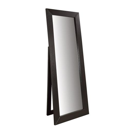  Coaster Home Furnishings Beveled Frame Floor Mirror Dark Cappuccino