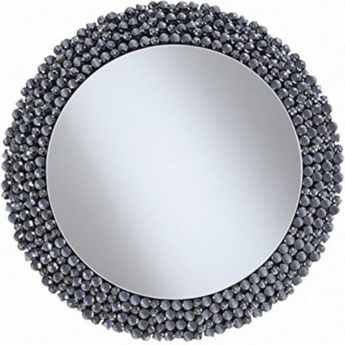  Coaster Home Furnishings Coaster Contemporary Silver Round Wall Mirror