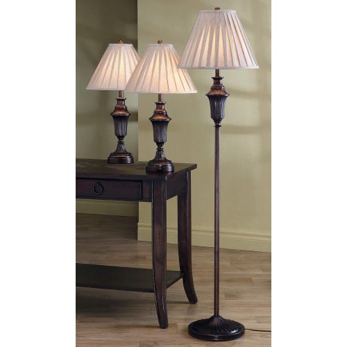  Coaster Home Furnishings 3-piece Lamp Set Bronze and Gold