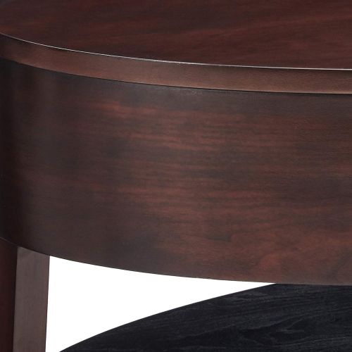  Coaster Home Furnishings Gough Oval Coffee Table with Shelf Cappuccino