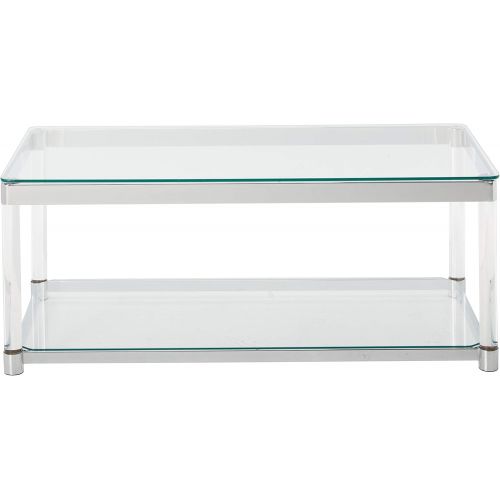  Coaster Home Furnishings Coaster 720748-CO Glass Top Coffee Table, Chrome