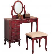 Coaster Home Furnishings 2-piece Vanity Set Brown Red and Tan