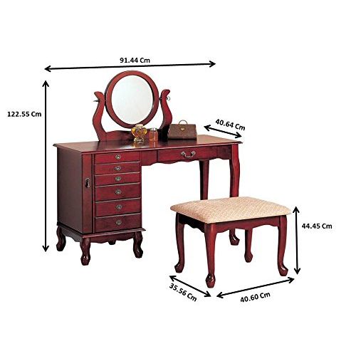  Coaster Home Furnishings 2-piece Vanity Set Brown Red and Tan