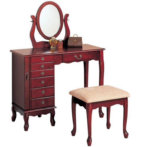  Coaster Home Furnishings 2-piece Vanity Set Brown Red and Tan