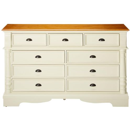  Coaster Home Furnishings Oleta 9-Drawer Dresser with Bracket Feet Buttermilk and Brown