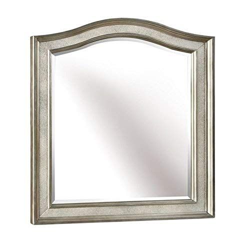  Coaster Home Furnishings Bling Game Arched Top Vanity Mirror Metallic Platinum