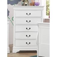 Coaster Home Furnishings Louis Phillipe 5-Drawer Chest White
