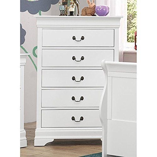  Coaster Home Furnishings Louis Phillipe 5-Drawer Chest White