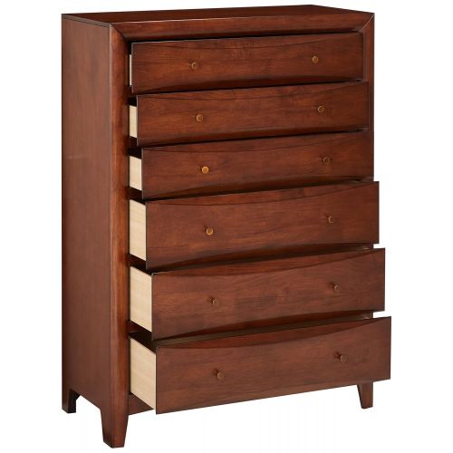  Coaster Home Furnishings Hillary 6-Drawer Chest Warm Brown