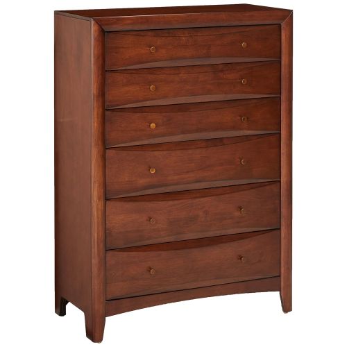  Coaster Home Furnishings Hillary 6-Drawer Chest Warm Brown