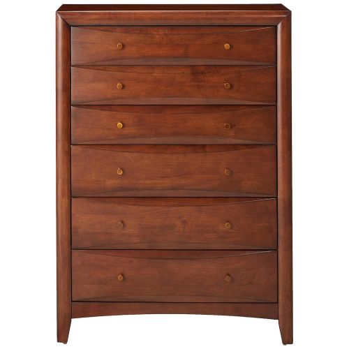  Coaster Home Furnishings Hillary 6-Drawer Chest Warm Brown