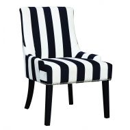 Coaster Home Furnishings Armless Upholstered Chair Navy and White