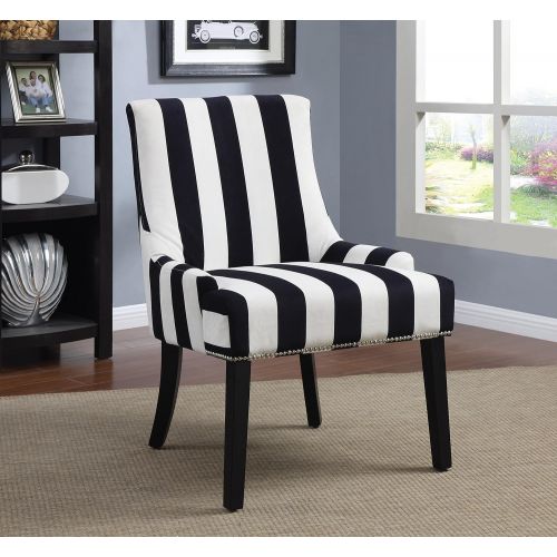  Coaster Home Furnishings Armless Upholstered Chair Navy and White