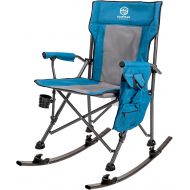Coastrail Outdoor Folding Camping Chair High Back Padded Lawn Chair with Foldable Cup Holder, Side Storage, Back Pocket for Camping Hiking Heavy Duty 350 lbs Weight Capacity