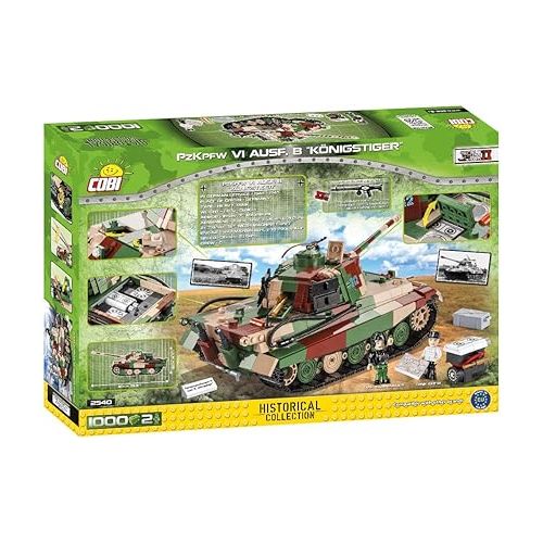  Cobi Toys 1000 Pieces Multicolor Plastic WWII Tiger Ausf.B Konigstiger Panzerkampfwagen Vi Building Block Collection for Kids