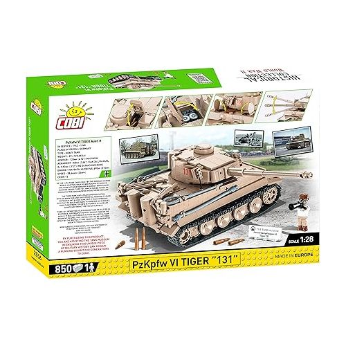  Cobi toys 850 Pcs Hc WWII /2556/ Pzkpfw Vi Tiger 131 Tank