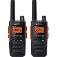 Cobra RX680 Waterproof Walkie Talkies for Adults - Rechargeable, 60 Preset Channels, Long Range 38-Mile Two-Way Radio Set (2-Pack),Black and Orange