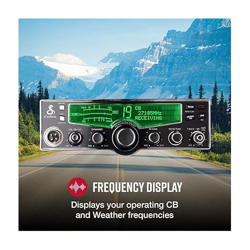 코브라 Cobra 29LX AM Professional CB Radio - Emergency Radio, Travel Essentials, NOAA Weather Channels and Emergency Alert System, Selectable 4-Color LCD, Auto-Scan and Radio Check, Black