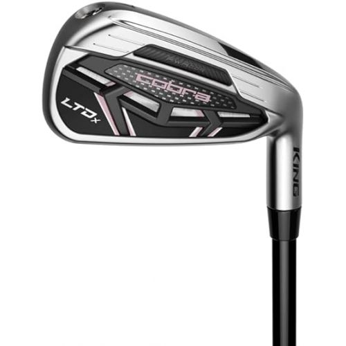 코브라 Cobra Golf 2022 LTDX Combo Iron Set Gloss Satin Chrome-Elderberry (Women's, Right Hand, KBS PGI 55, Ladies Flex, 5-SW), Black-Elderberry