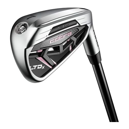 코브라 Cobra Golf 2022 LTDX Combo Iron Set Gloss Satin Chrome-Elderberry (Women's, Right Hand, KBS PGI 55, Ladies Flex, 5-SW), Black-Elderberry