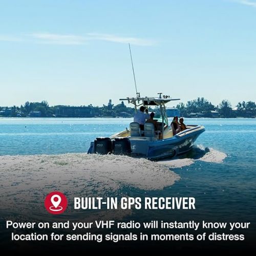 코브라 Cobra MR F77B GPS Fixed Mount VHF Marine Radio - 25 Watt VHF, Built-In GPS Receiver, Submersible, LCD Display, Noise Cancelling Mic, NOAA Weather, Signal Strength Meter, Scan Channels, Black/Grey