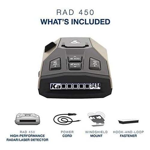 코브라 [아마존베스트]Cobra RAD 450 Laser Radar Detector: Long Range, False Alert Filter, Voice Alert & OLED Display