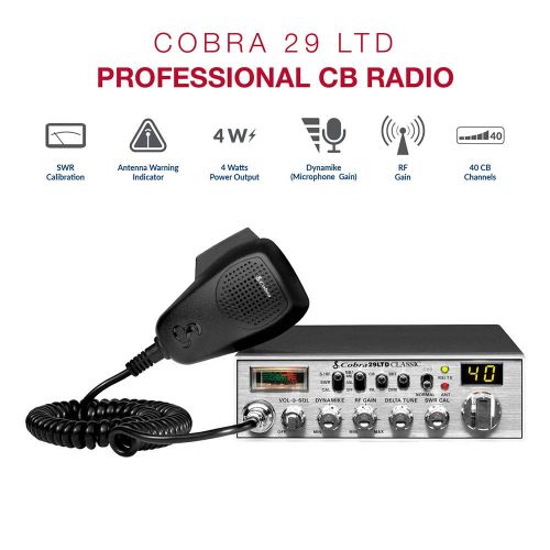 코브라 [아마존베스트]Cobra 29LTD Professional CB Radio - Instant Channel 9, 4 Watt Output, Full 40 Channels, SWR Calibration