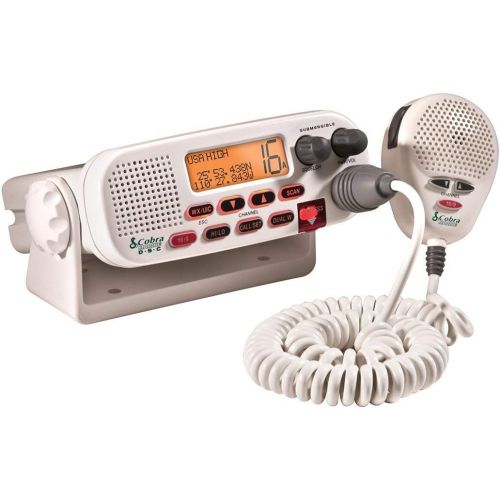 코브라 [아마존베스트]Cobra MR F57W Fixed Mount VHF Marine Radio  25 Watt VHF, GPS Capability, Submersible, LCD Display, Noise Cancelling Microphone, NOAA Weather Channels, Signal Strength Meter, Scan