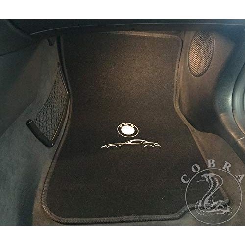  Cobra Auto Accessories Floor Mats Carpet + BMW Logo Fits BMW Z4 2009 2010 2011 2012 2013 2014 2015 2016