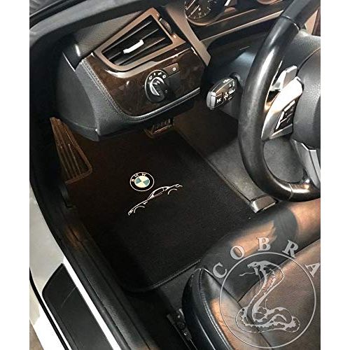  Cobra Auto Accessories Floor Mats Carpet + BMW Logo Fits BMW Z4 2009 2010 2011 2012 2013 2014 2015 2016